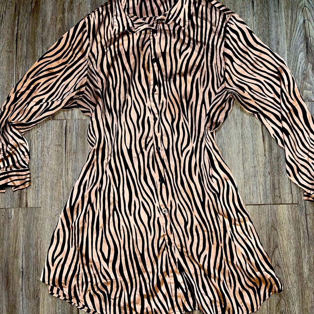 SATIN OVERSIZED SHIRT DRESS